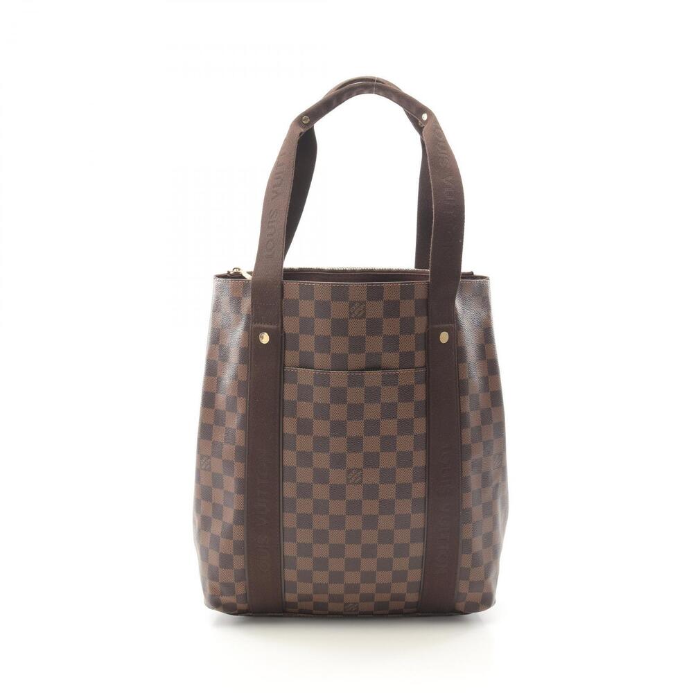 Louis Vuitton Cabas Bobour Tote Bag Canvas Leather Damier Brown